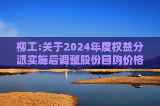 柳工:关于2024年度权益分派实施后调整股份回购价格上限的公告  第1张
