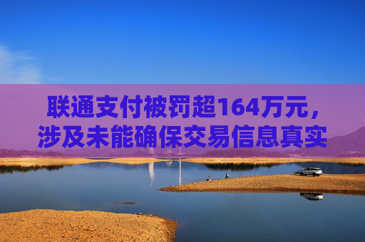 联通支付被罚超164万元，涉及未能确保交易信息真实、完整、可追溯等违法行为
