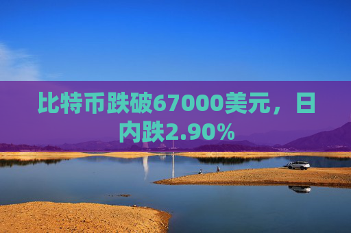 比特币跌破67000美元，日内跌2.90%