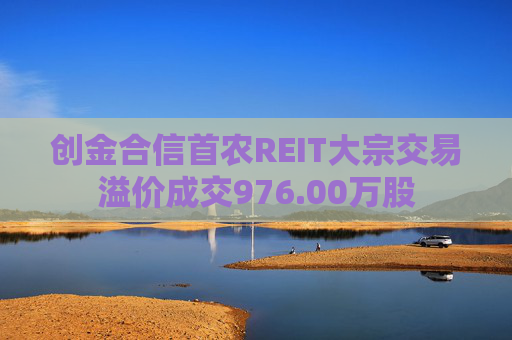 创金合信首农REIT大宗交易溢价成交976.00万股