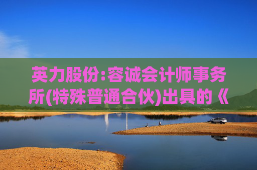 英力股份:容诚会计师事务所(特殊普通合伙)出具的《安徽英力电子科技股份有限公司非经营性资金占用及其他关联资金往来情况专项说明》（容诚专字[2026]230Z0008号）