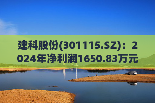建科股份(301115.SZ)：2024年净利润1650.83万元 同比减少83.59%