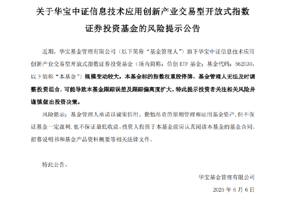 逐“光”而行？信创新晋“吸金大户”，562030叒现天量，基金公司紧急提示风险！金融科技突然变脸，什么原因  第2张