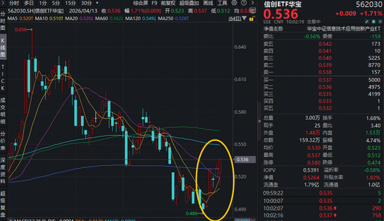 最高预增3281%！启明星辰绩后一字涨停！华宝基金信创ETF（562030）盘中拉升2%，右侧信号显现？  第1张